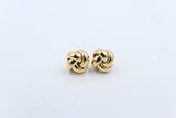 9ct Gold Plain Knot Earrings