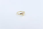 9ct Gold Girls Signet Ring with Pink Tourmaline