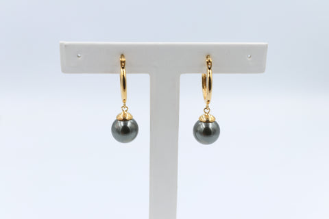 18ct Gold Plated Faux Pearl Earrings