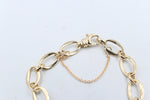 9ct Gold Handmade Long flat Oval Fancy Bracelet B9385SJ