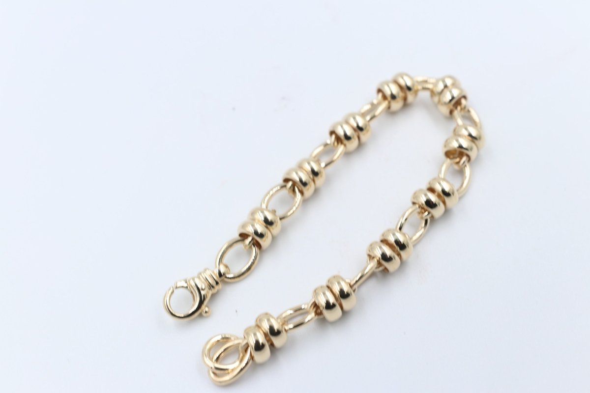 9ct Gold Handmade Cable and Belcher 1:2 Bracelet B7181SJ