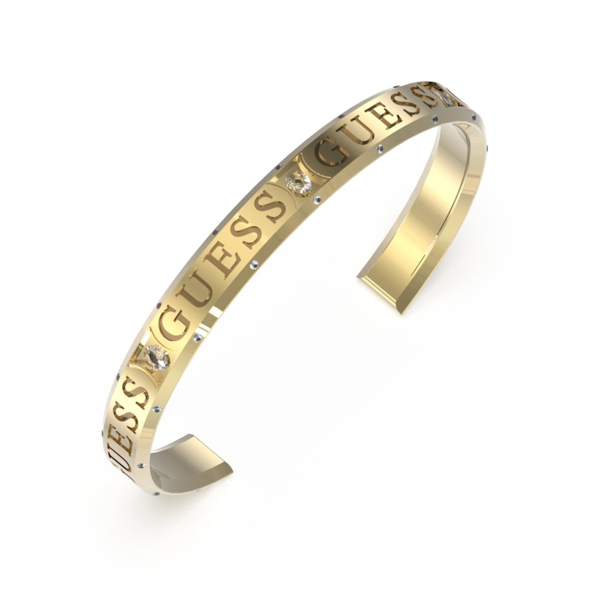 Guess GP Steel Ladies Cuff Bangle JUBB03115JWYGL