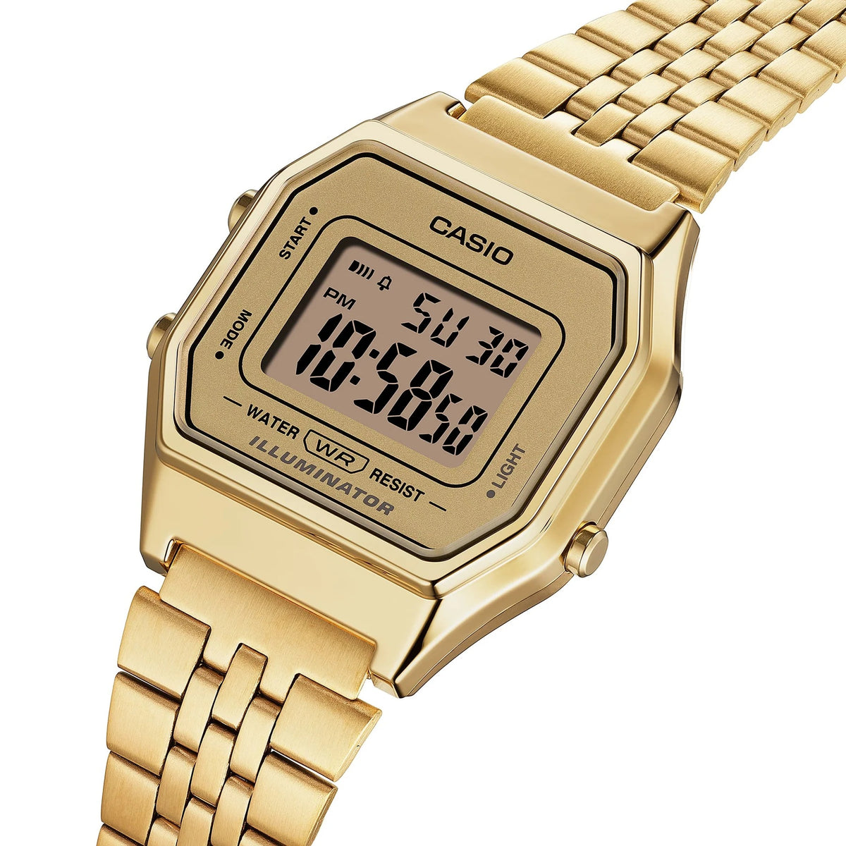 Casio ladies Digital Gold face GP LA680WGA-9D