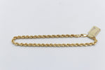 9ct Gold Italian Mens Rope Bracelet 22cm