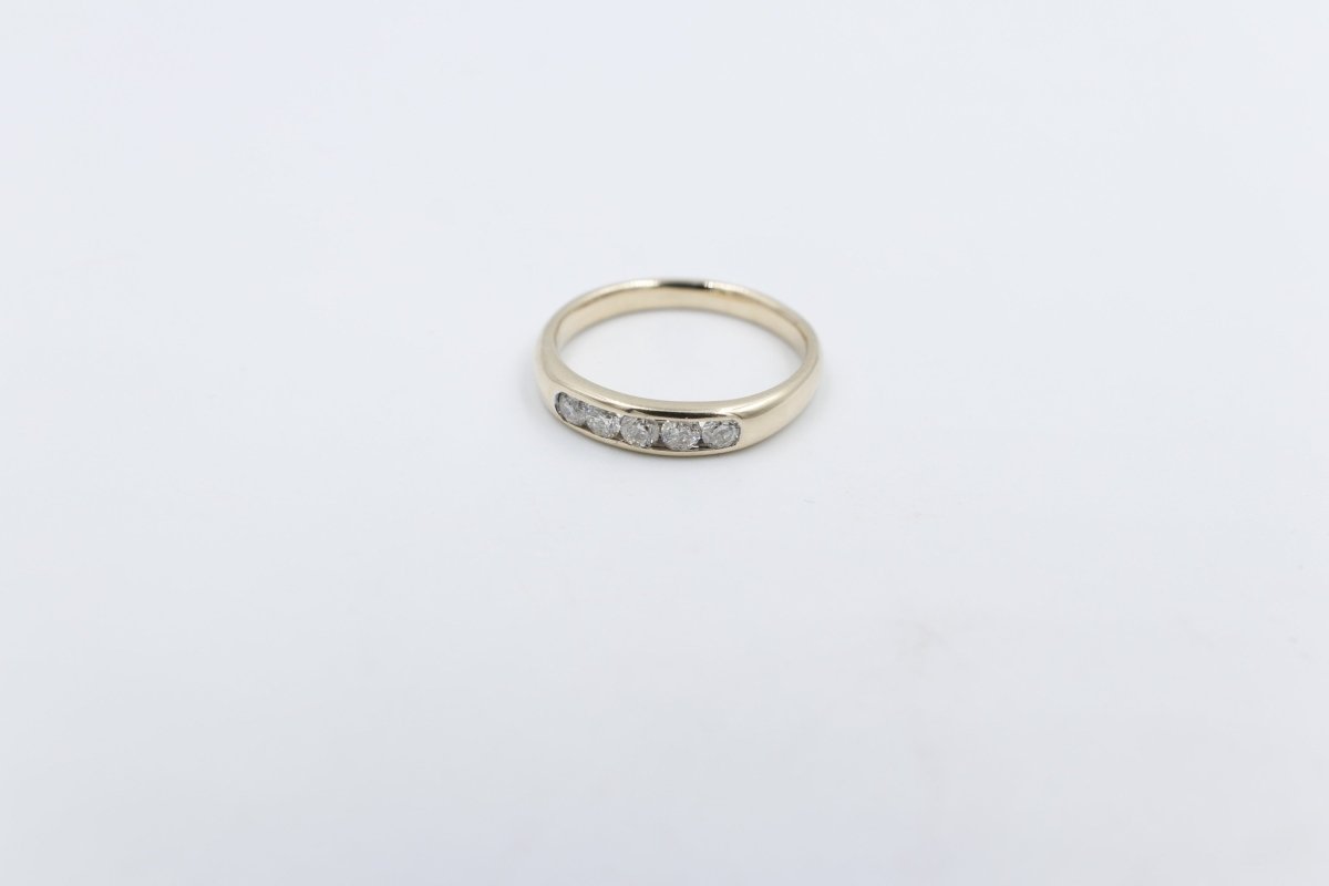 9ct Gold Diamond 5 stone Channel set Ring 0.35ct SYR1944