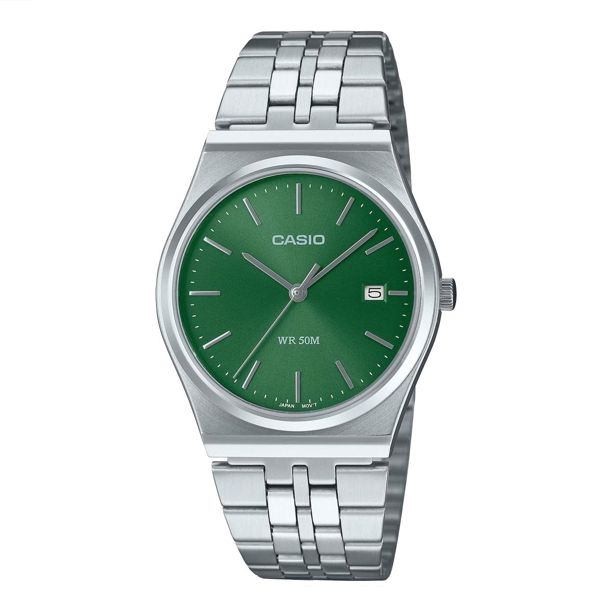 Casio steel strap silver Tone watch MTPB145D-3A