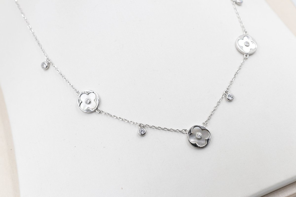 Stg Silver Motif Design Necklace 42 to 45cm