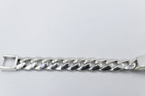 Sterling Silver Rounded Curb ID bracelet IRA29
