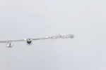 Stg Silver Fine Bracelet with small charm drops
