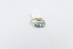 9ct Gold Ceylon Blue Topaz & Diamond ring SYR7986BT