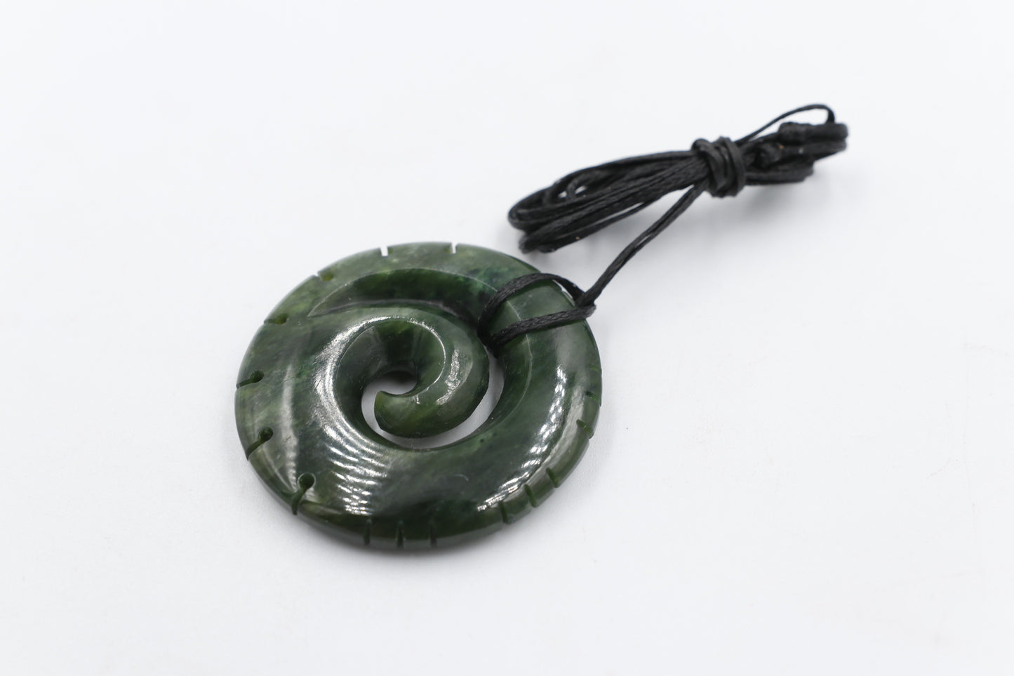 New Zealand Greenstone Notched Koru