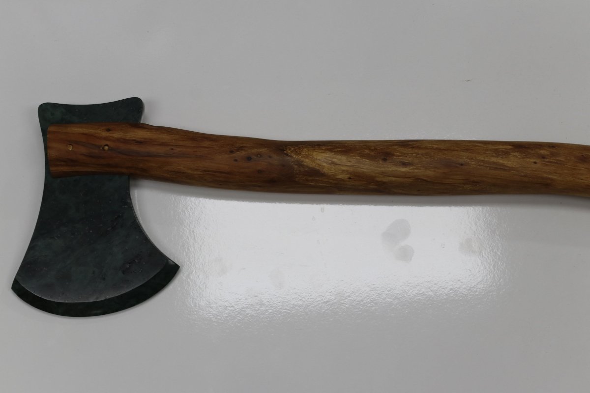 New Zealand Wood and Serpentine Stone Axe HBS03