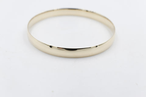 9ct Gold Solid bangle 7.4mm wide SYB29
