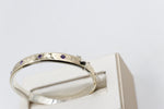9ct Gold on Silver Bangle with amethyst
