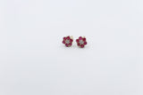 9ct Gold Genuine Ruby Cluster Earrings SJ5ET0022-RUDI