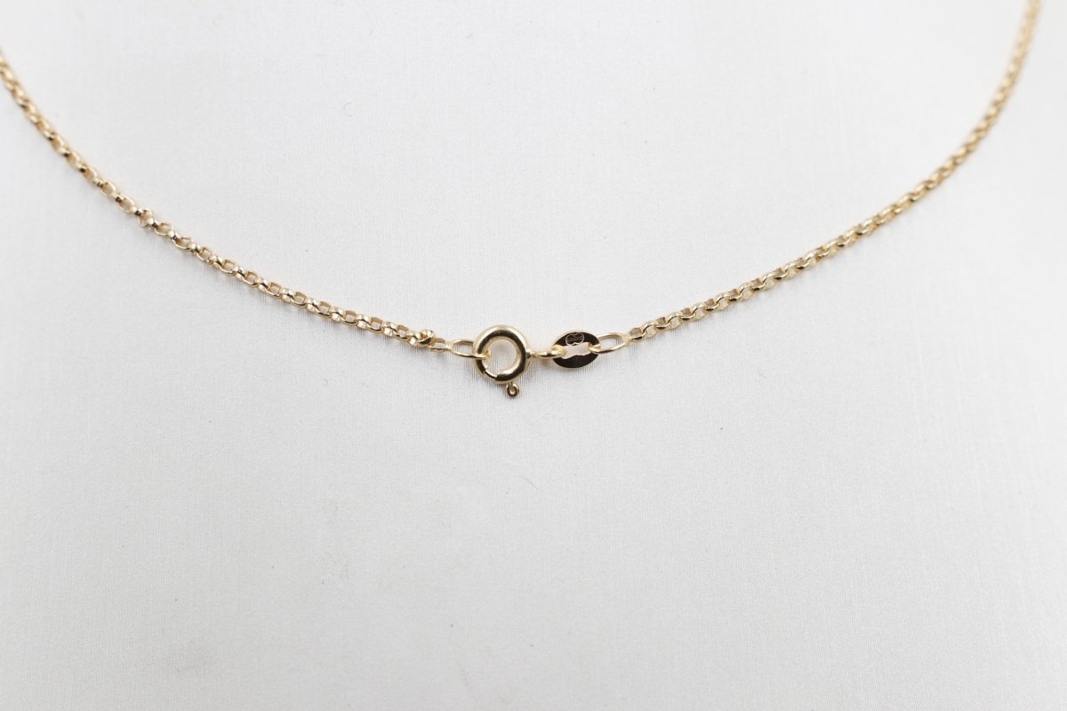 9ct Gold Oval Belcher Chain 45cm