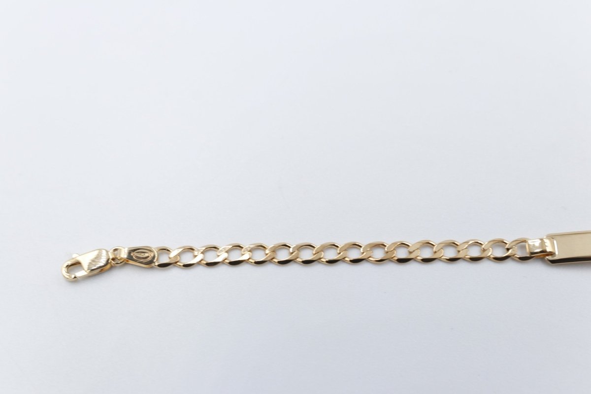 9ct Gold ID Curb bracelet 16.5cm