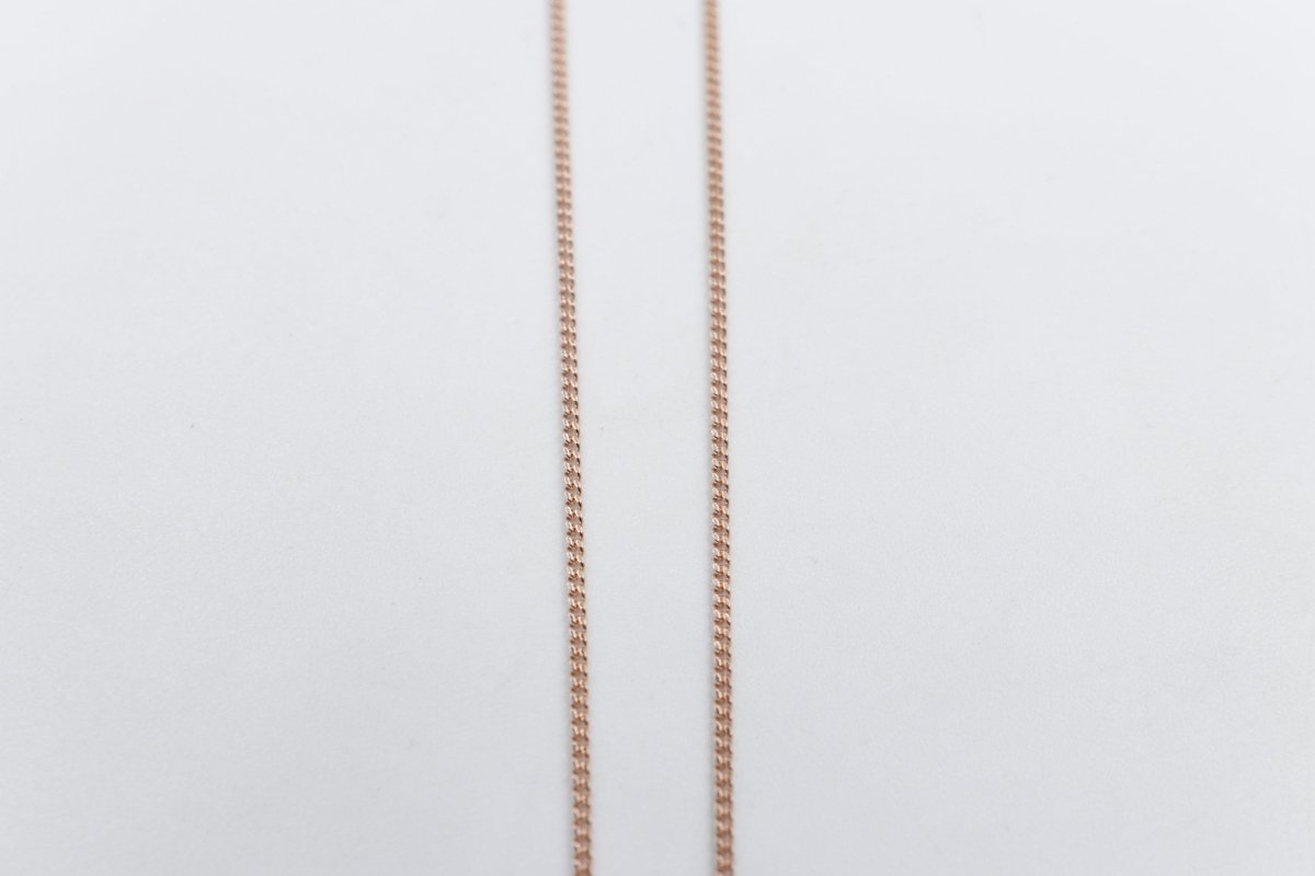 9ct Rose Gold Curb Link Chain 55cm