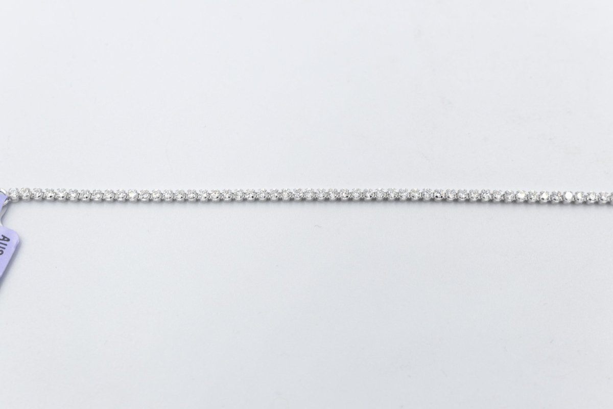 10K White Gold Tennis Bracelet with Lab Diamonds 1.75ct