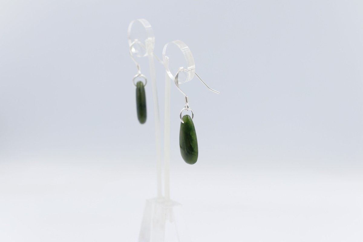 NZ Greenstone Drop Earrings