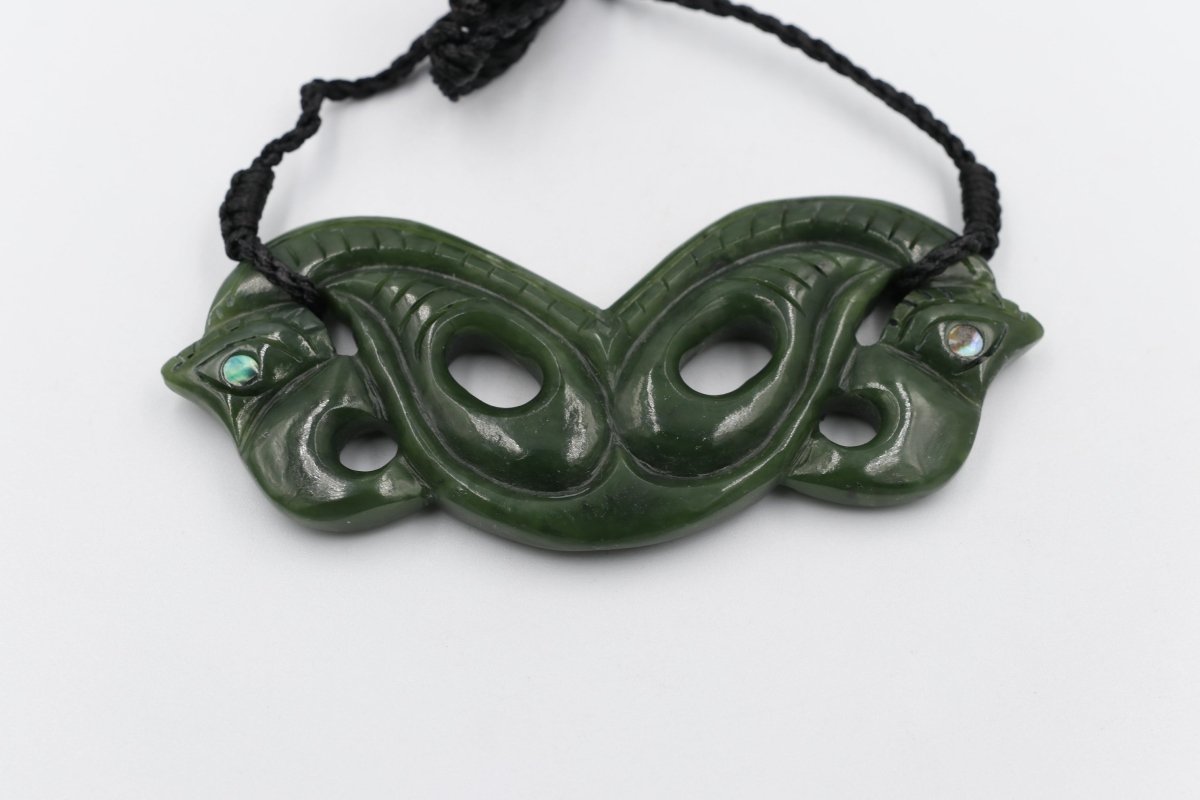 New Zealand Greenstone Double Manaia
