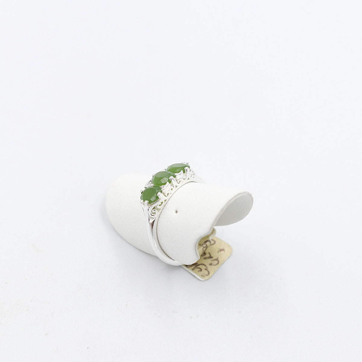 Stg Silver Ring with Greenstone SYR7986