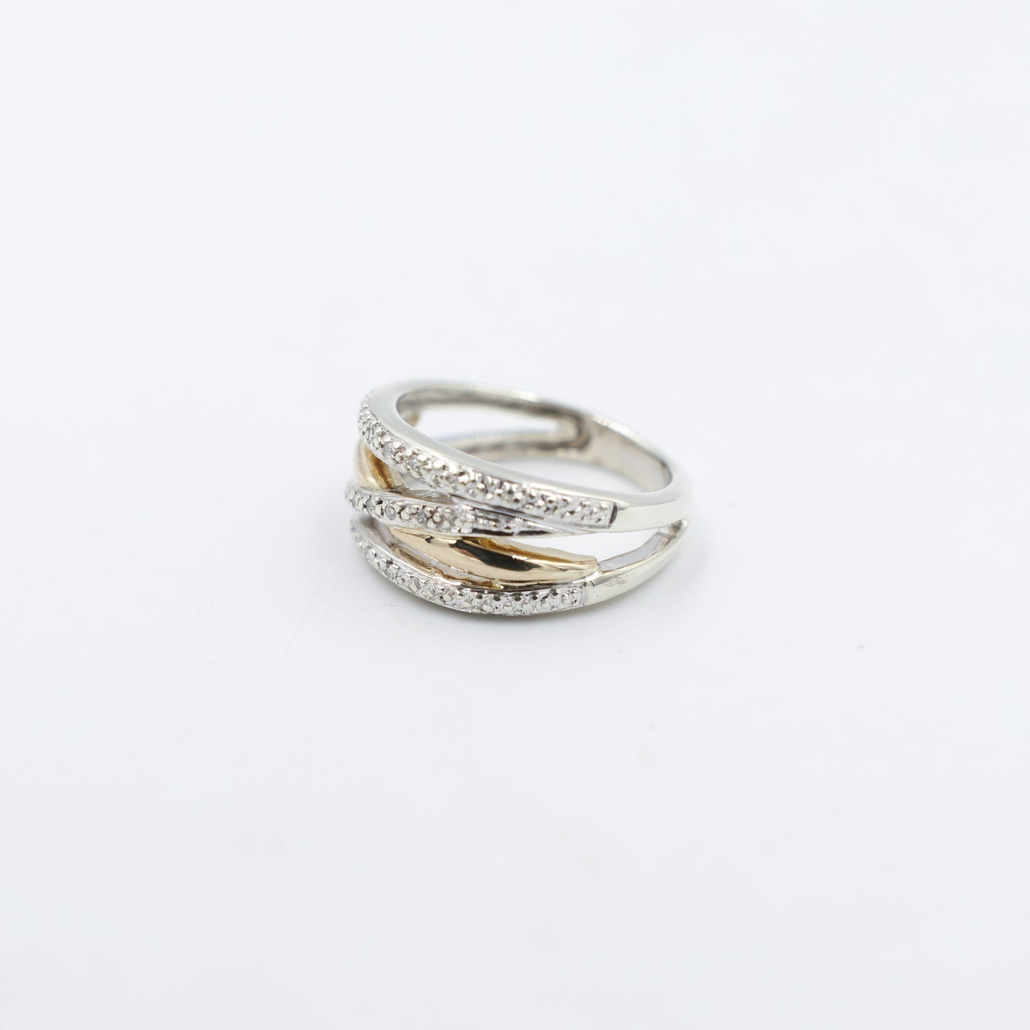 9ct Gold DIamond set Dress Ring RE1026