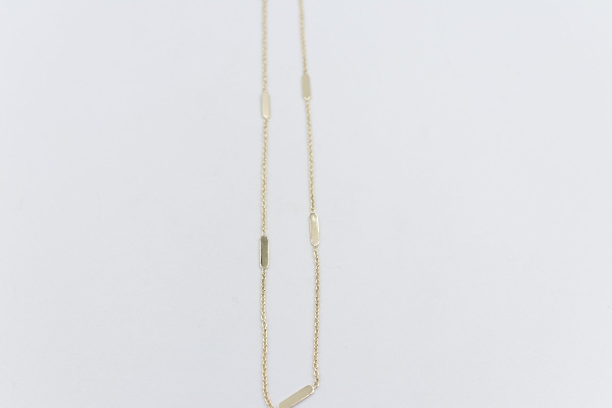 9ct Gold Trace Link Solid round edge Bars 45cm HHX902/4