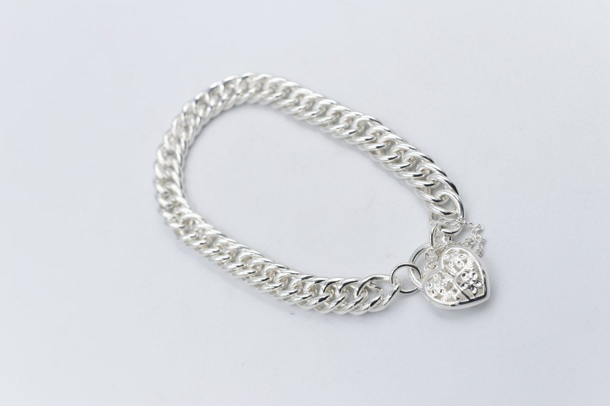 Stg Silver Handmade Double Curb Bracelet SYBA74