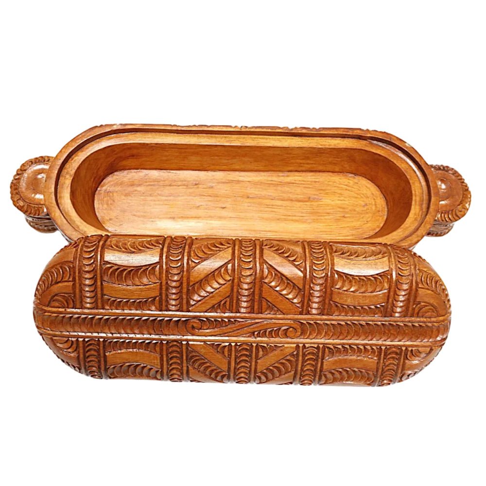 Mahogany Wooden Wakahuia Treasure Box WA027