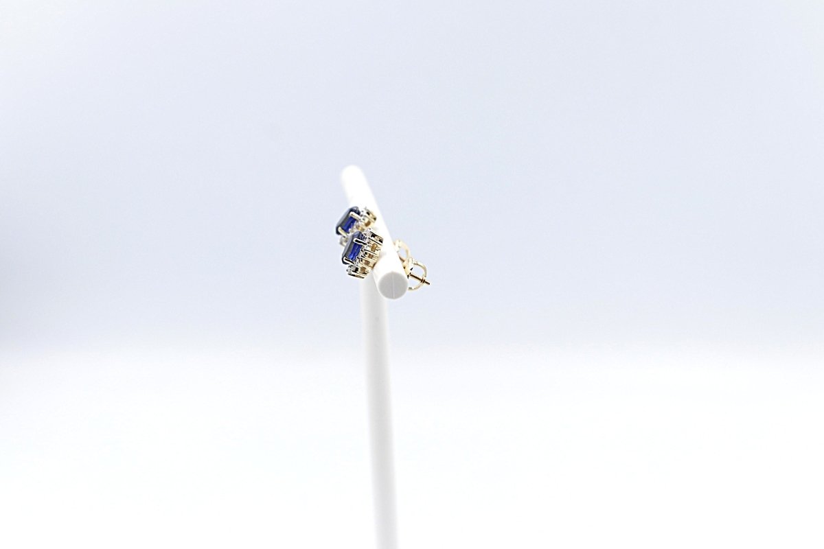 14ct Gold Sapphire and Diamond Studs SKE33612