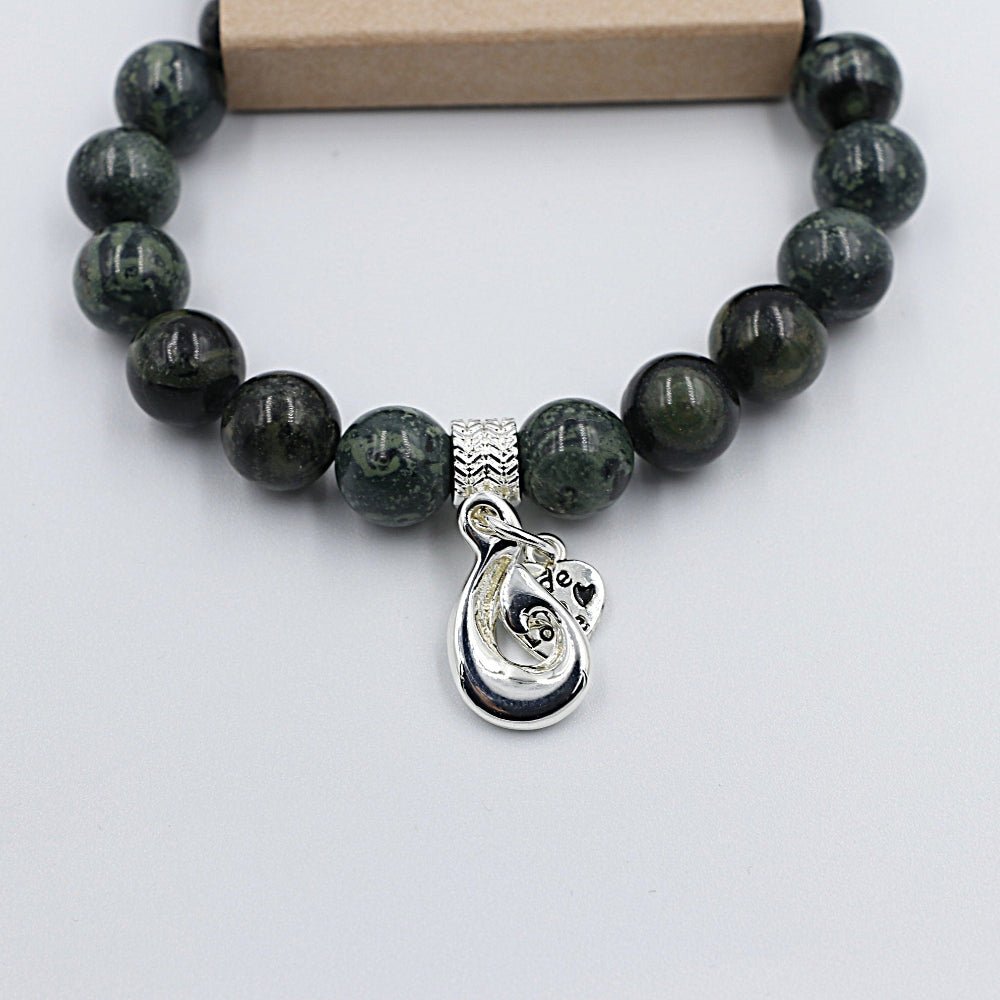 New Zealand Greenstone Stretch Bracelet