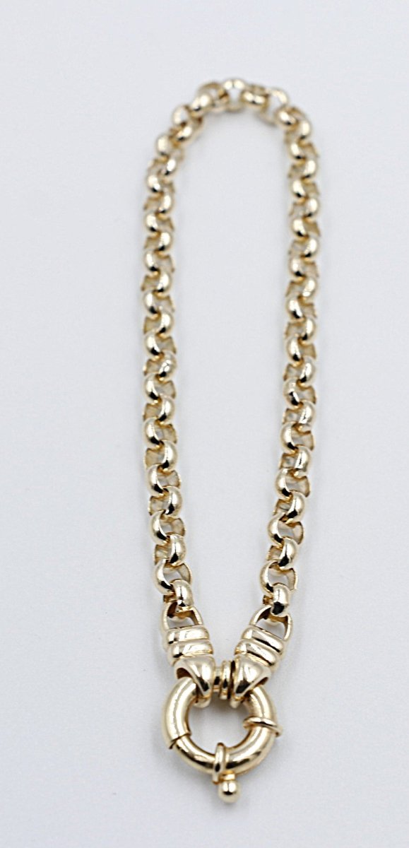 9ct Gold Solid Belcher Bracelet 19cm 5CH319TB