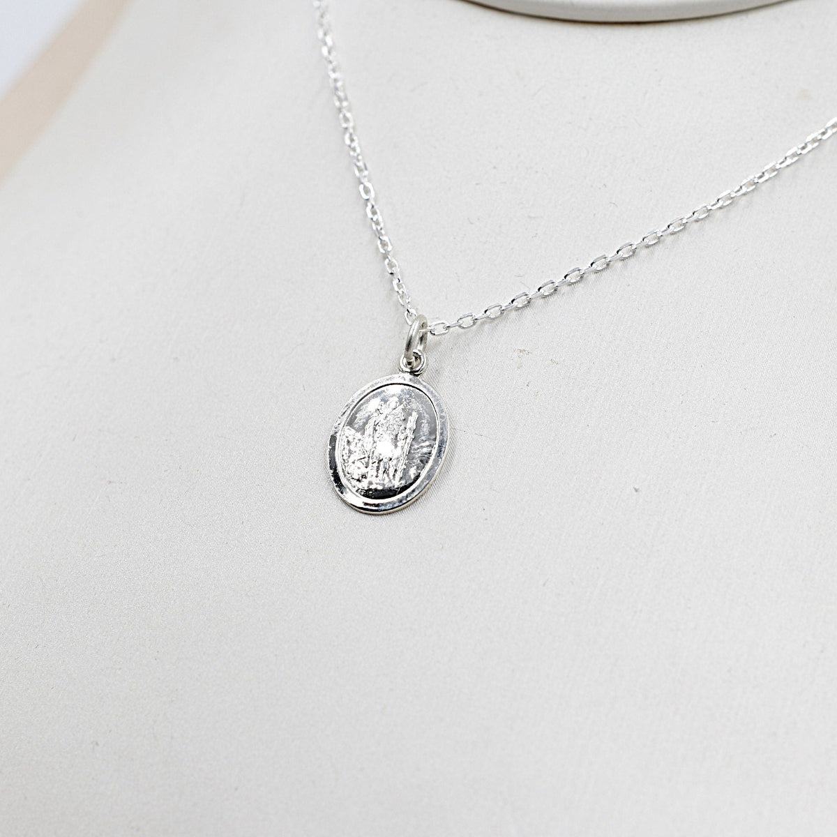 Stg silver Oval Saint Christopher Pendent SSTCH69