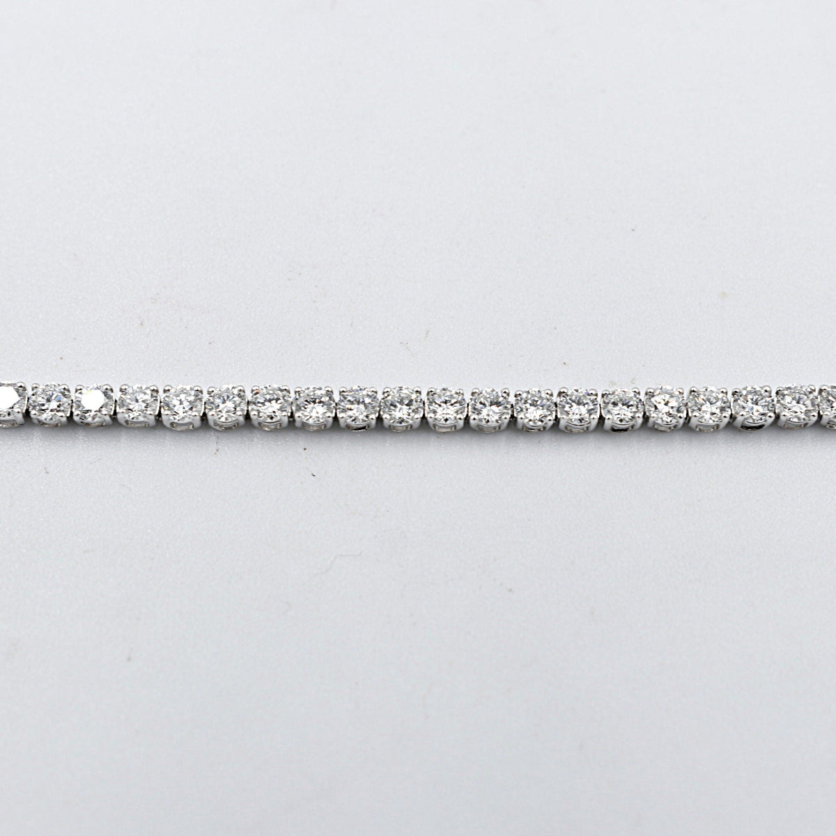 10K White Gold Tennis Bracelet with Lab Diamonds 5.92ct