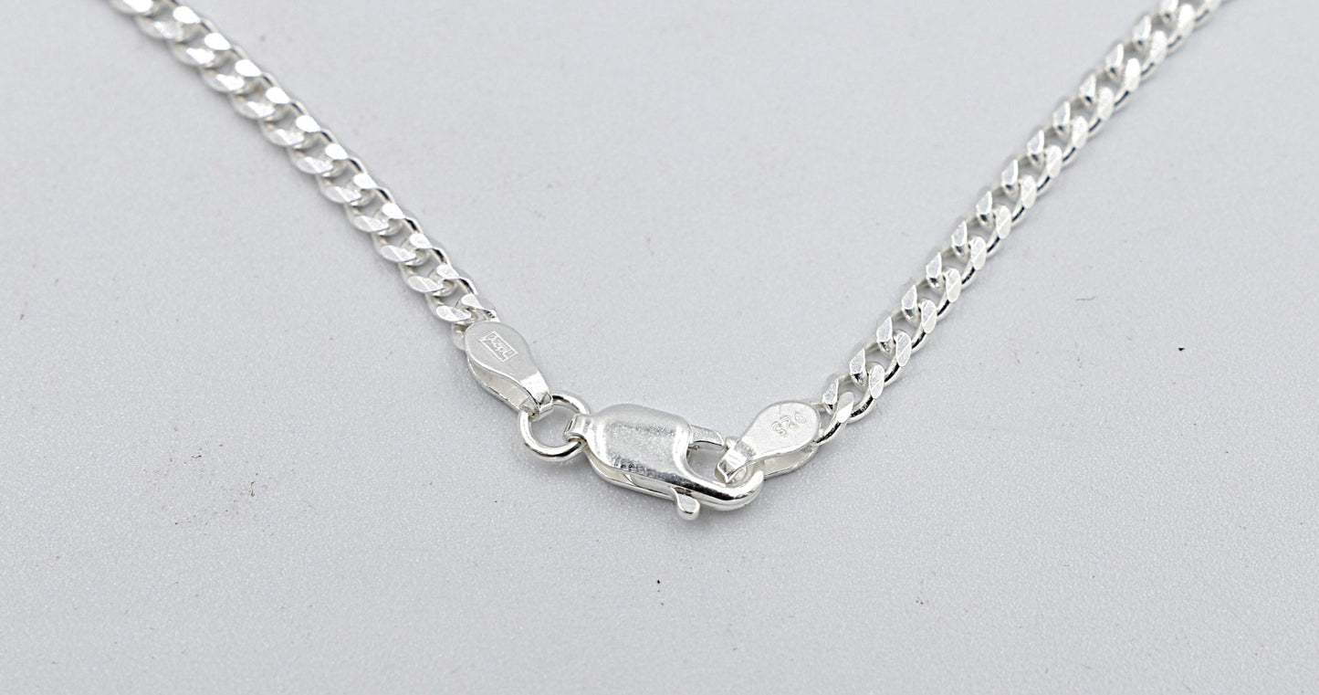 Stg Silver Curb Link Chain IRA44 50cm