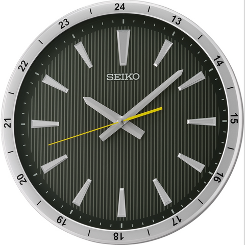 Seiko Silver/Black Wall Clock - QXA802-S