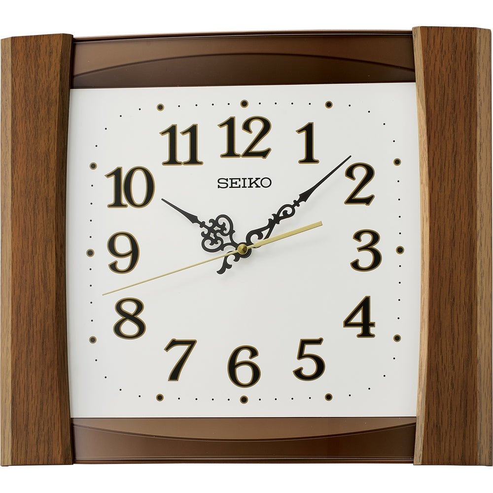 Seiko Oak Wood Wall Clock QXA827-Z