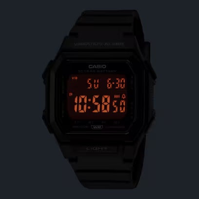Casio Black Digital Vibrate Alarm Watch - W738H-1BV