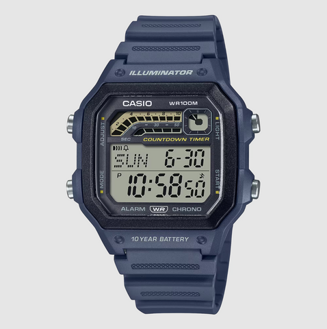 Casio Navy Blue Standard Digital/Analogue Sport Watch - WS1600H-2A