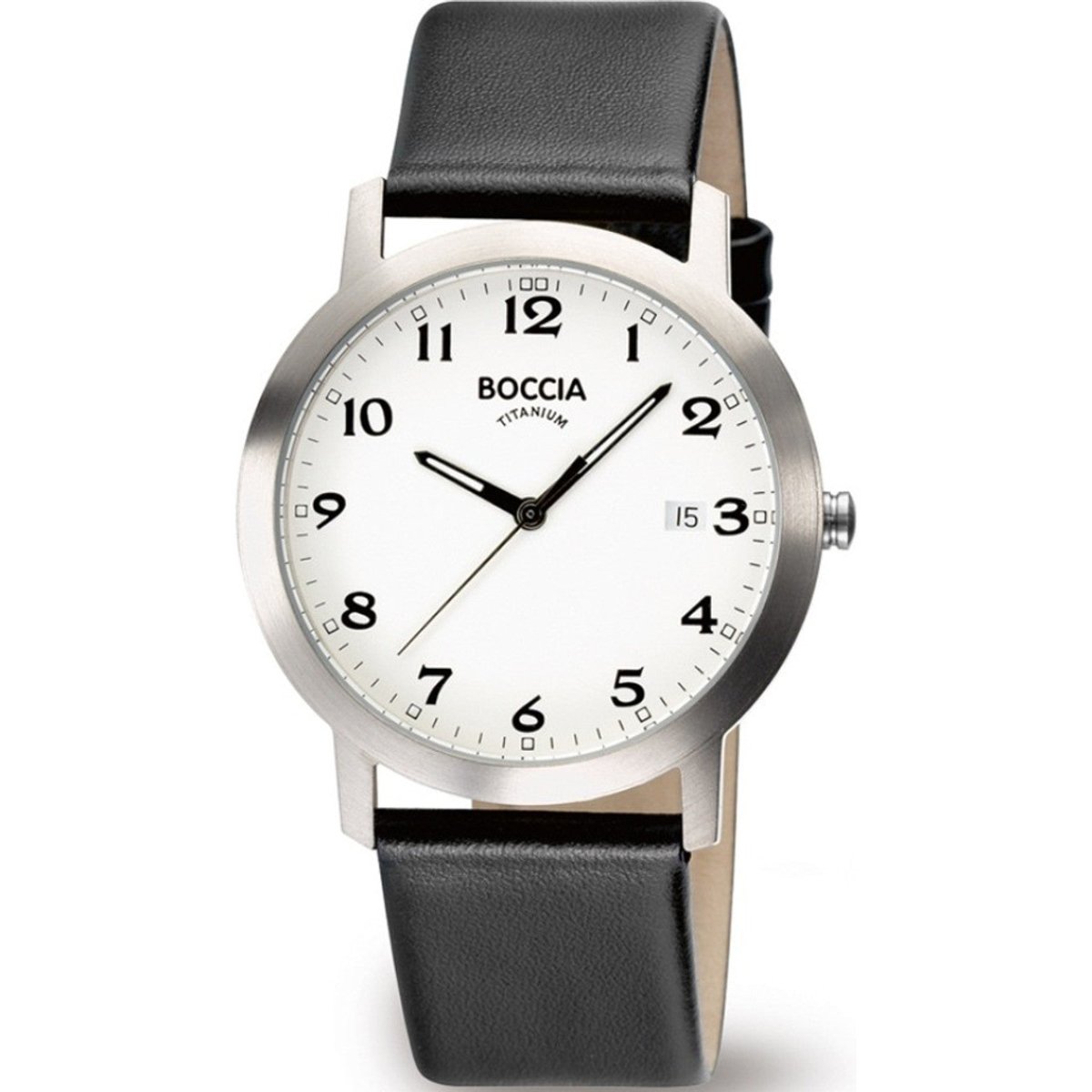Boccia Gents White Black Leather 3618-01