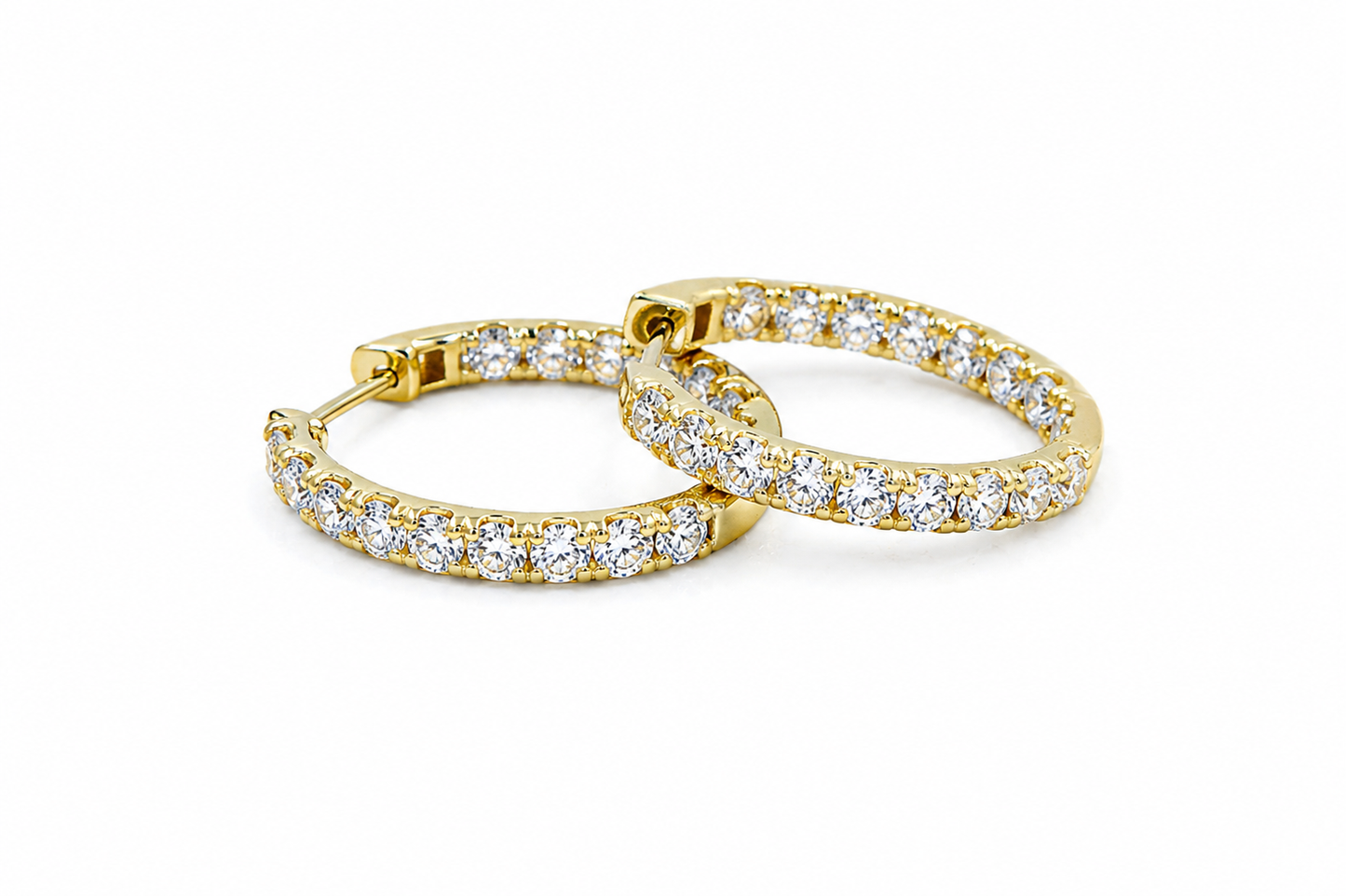 9ct Gold Set Lab Diamond Earrings TDW 2.75ct SJAUER4536L