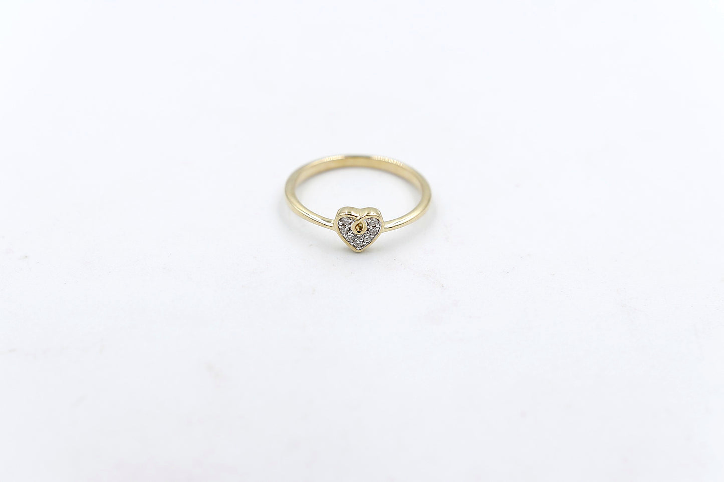 9ct Gold Heart ring with diamonds AURG1220