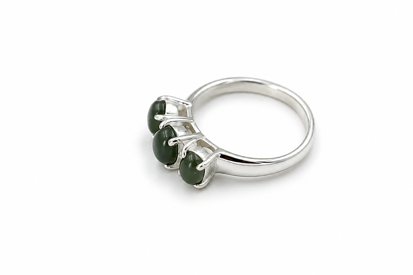 Stg Silver Greenstone set Ring ALX411