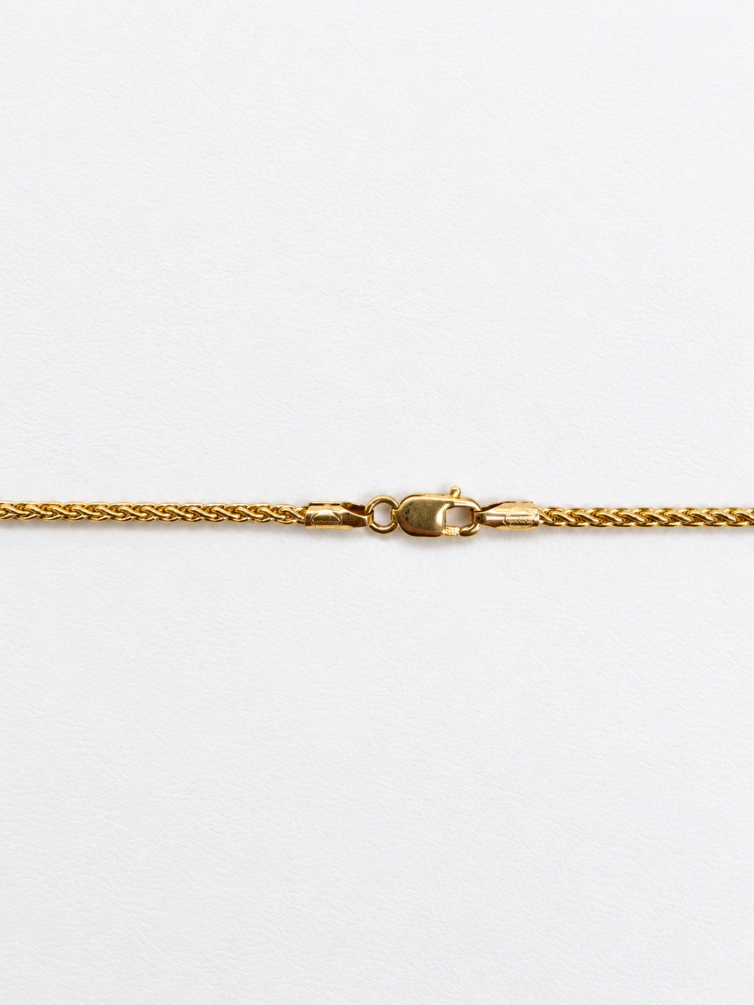 9ct Gold Round Diamond Cut Wheat Link Chain 042ked004/4