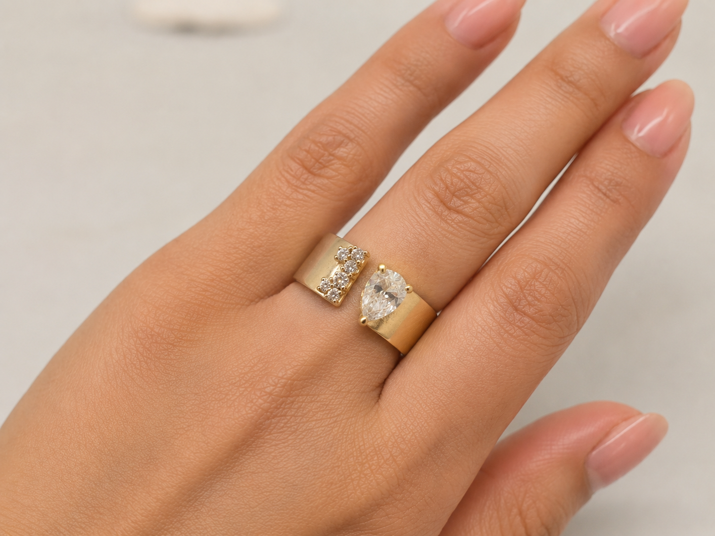 9ct Gold Bold Lab Diamond Ring SJAURG4722L