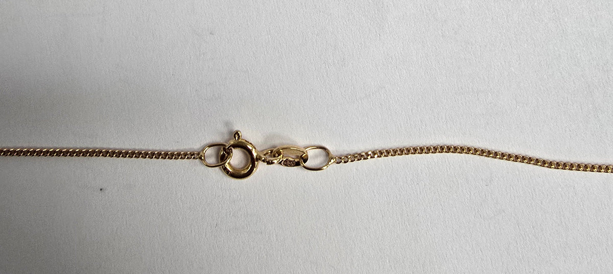 9ct Gold Solid Curb Link Chain 50cms