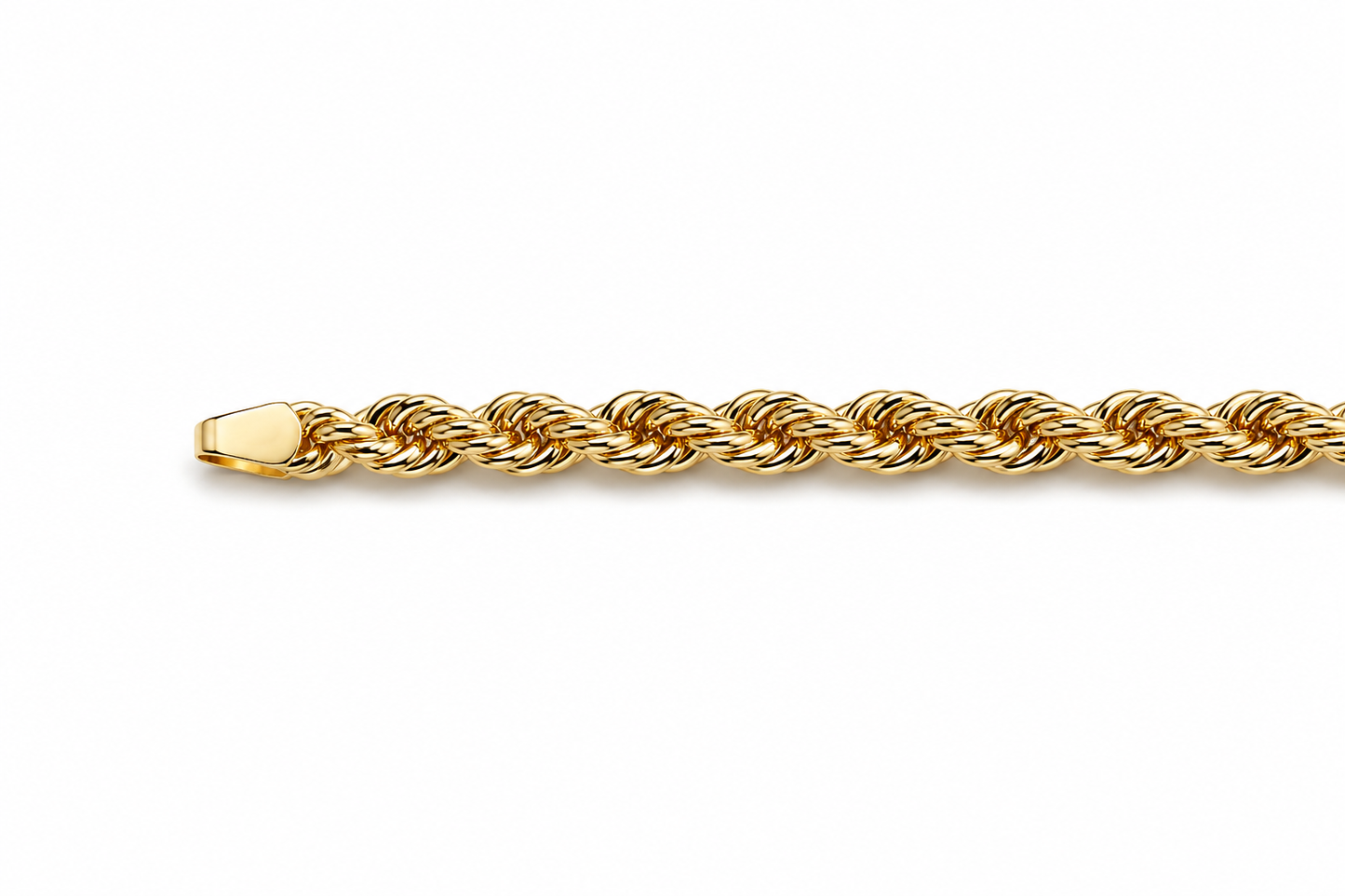 9ct Gold Italian Rope Bracelet 19cm 80HVC91/4 19cm