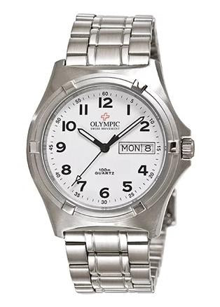 Olympic Gents White dial Index Workwatch 28066S