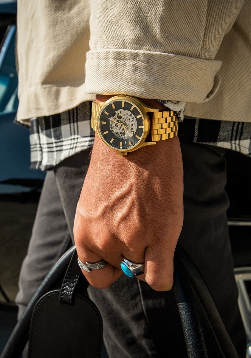 Nixon Mens Spectra Black/Gold Watch - A1323-010-00